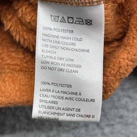 Urban Outfitters Women Sweater Orange Crop Fleece Mock Neck 1/2 Zip Boho Size M - Picture 7 of 11